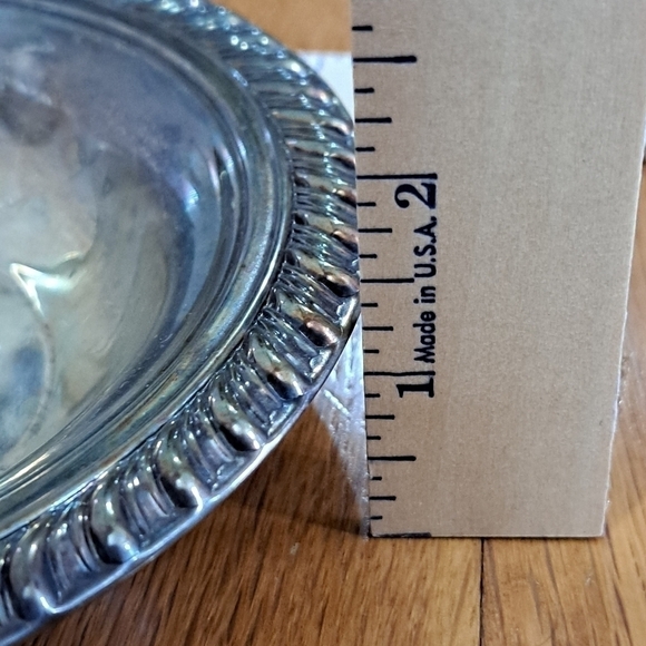 Wm. Rogers Silver Co. Silverplate Trinket Dish Bowl Tarnished Collectible Home - Picture 9 of 9